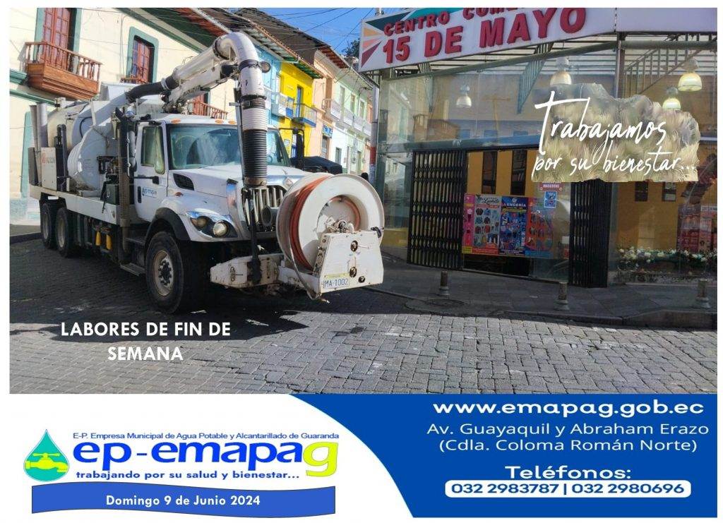 Limpieza del sistema de alcantarillado en la Plaza 15 de Mayo.