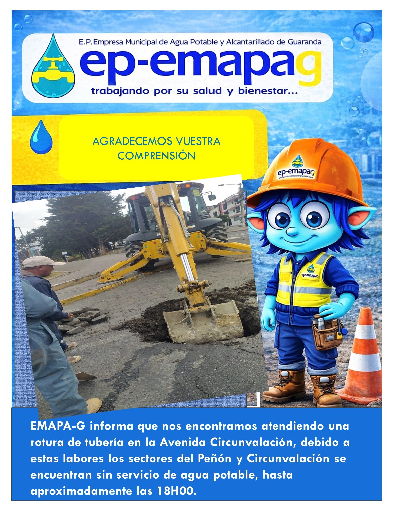 Reparación de tubería.